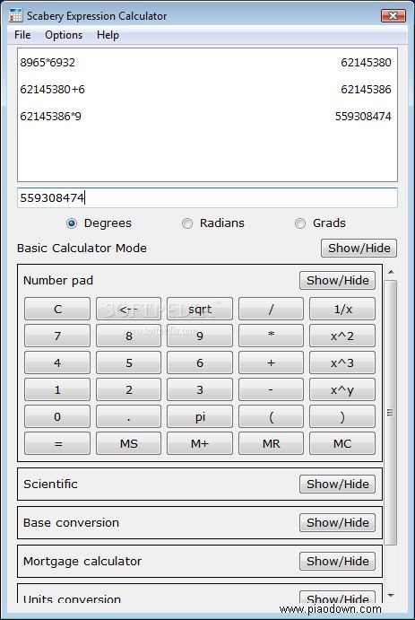 Scabery.Expression.Calculator.