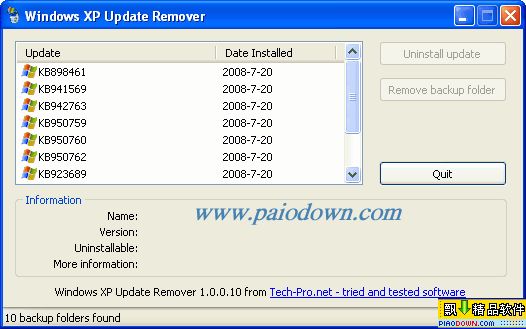 Windows XP Update Removerгɾϵͳ£ ɫ