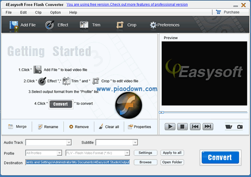 ӰƬתΪFlashʽ_4Easysoft Free Flash Converter