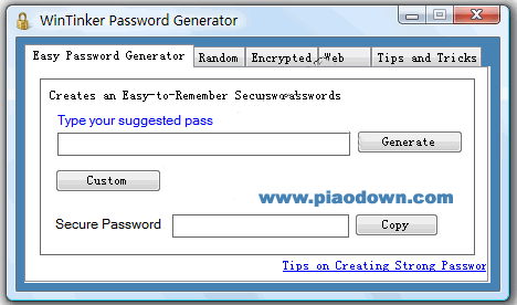 ߰ȫԵɹ_WinTinker Password Generator