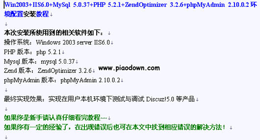 WinXP+IIS+MySql+PHP+ZendOptimizer+phpMyAdminðװ̳