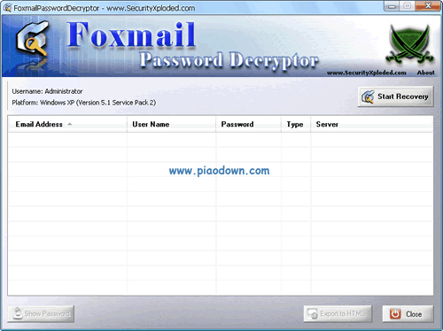 FoxmailPasswordDecryptor(foxmail 鿴)