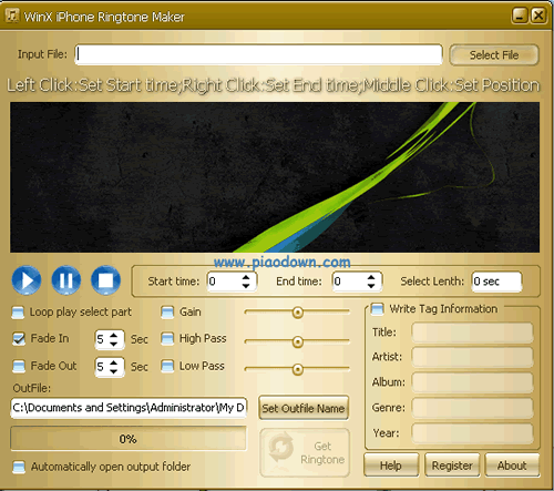 iphoneWinX iPhone Ringtone Maker