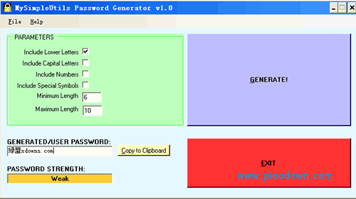 ɹ(MySimpleUtils Password Generator)