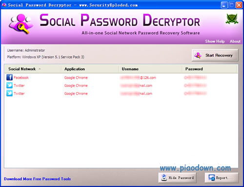 罻վһ(Social Password Decryptor)