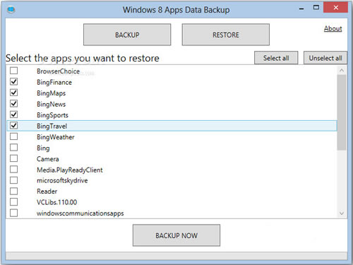 win8Ӧóݱ(Windows 8 Apps Data Backup)