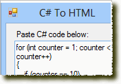 C#תΪHTML(C# to HTML)