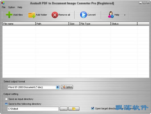 PDFתɶָʽ(Aostsoft PDF to Document Image Converter Pro)