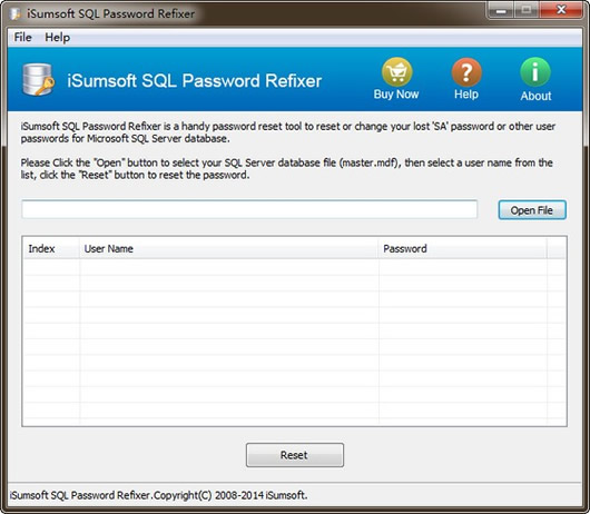 iSumsoft SQL Password Refixer(SQL)