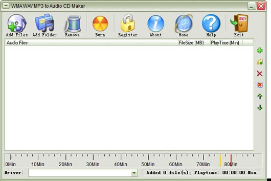 WMA WAV MP3 to Audio CD Maker(ƵCD)